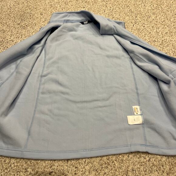 Lands End Full Zip Fleece Vest Sz 1X Womens Light Blue Fall Outdoor - Picture 2 of 6